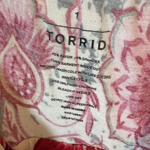 Torrid Tiered Midi Paisley Floral Dress Size 1 - Picture 3 of 5